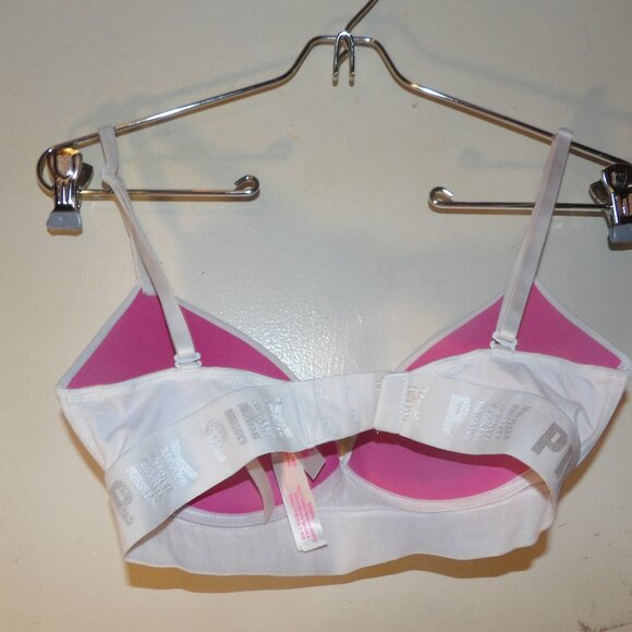 Pink Victorias Secret Padded Push Up Bra Sz 32D - Picture 2 of 3